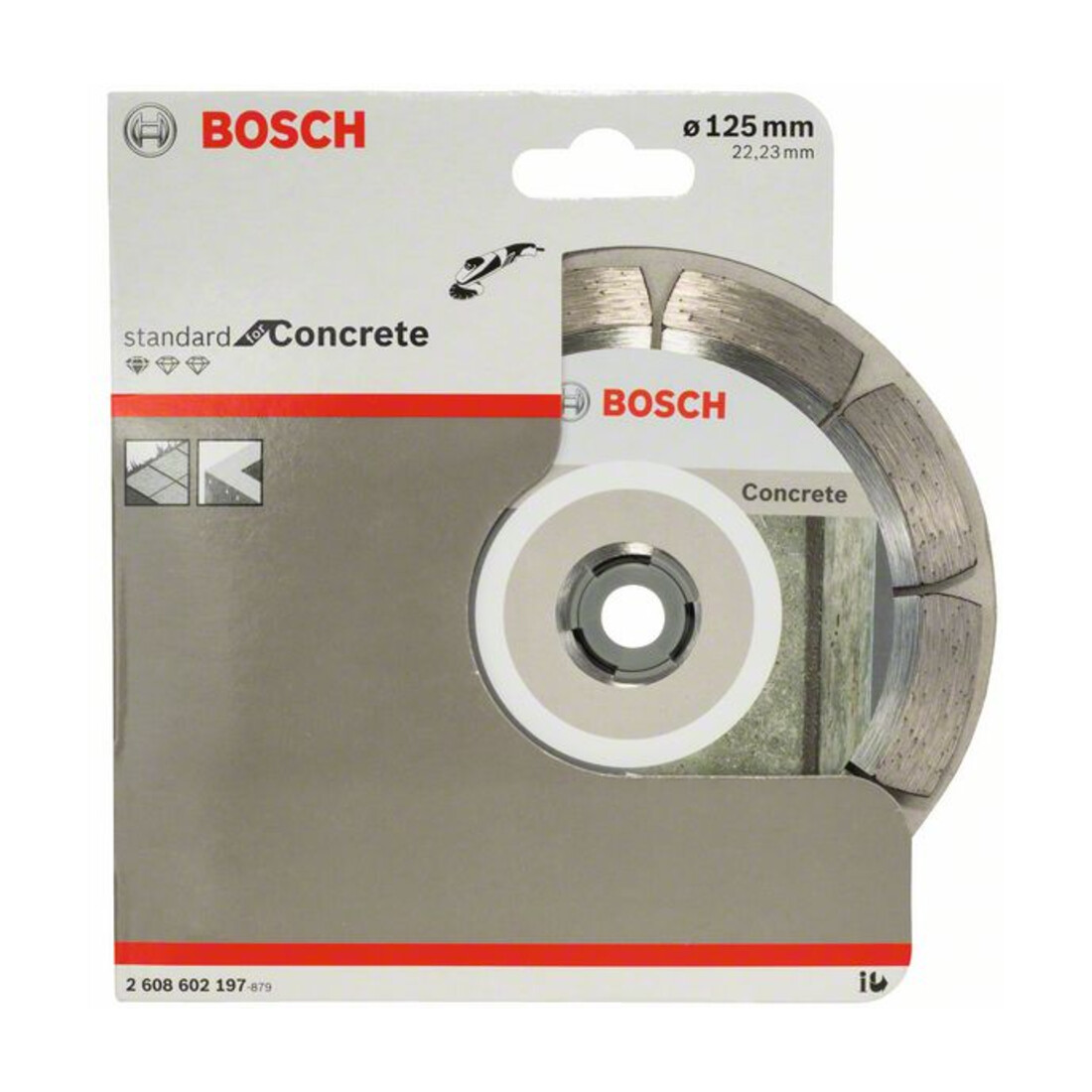 Disque diamanté Bosch Standard pour le béton, 125 x 22,23 x 1,6 x 10 mm