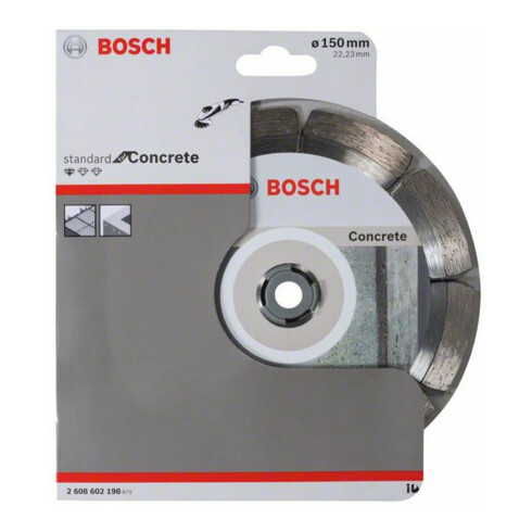 Disque diamanté Bosch Standard pour le béton, 150 x 22,23 x 2 x 10 mm
