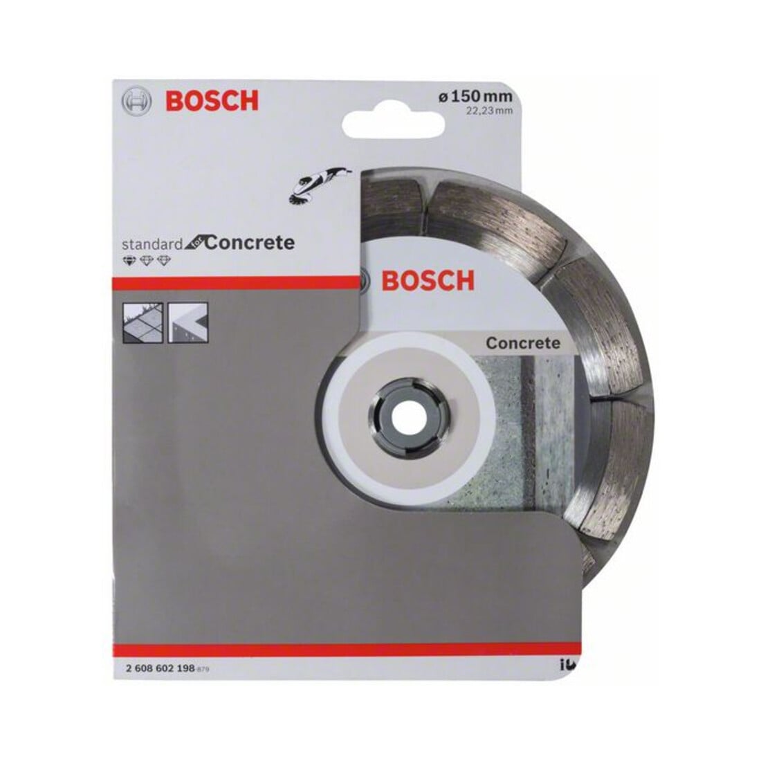 Disque diamanté Bosch Standard pour le béton, 150 x 22,23 x 2 x 10 mm