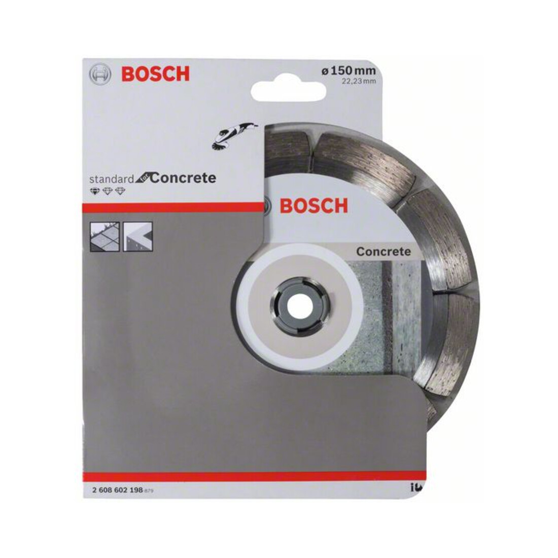 Disque diamanté Bosch Standard pour le béton, 150 x 22,23 x 2 x 10 mm