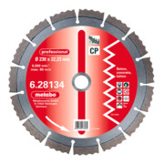 Disque diamanté Metabo 230 x 2,5 x 22,23 mm béton CP professionnal-1