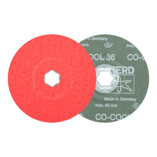 Disque fibre à grain céramique PFERD COMBICLICK CO-COOL120 pour acier inoxydable