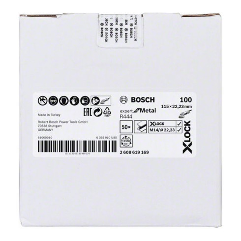 Disque fibre Bosch X-LOCK R444 Expert pour le métal