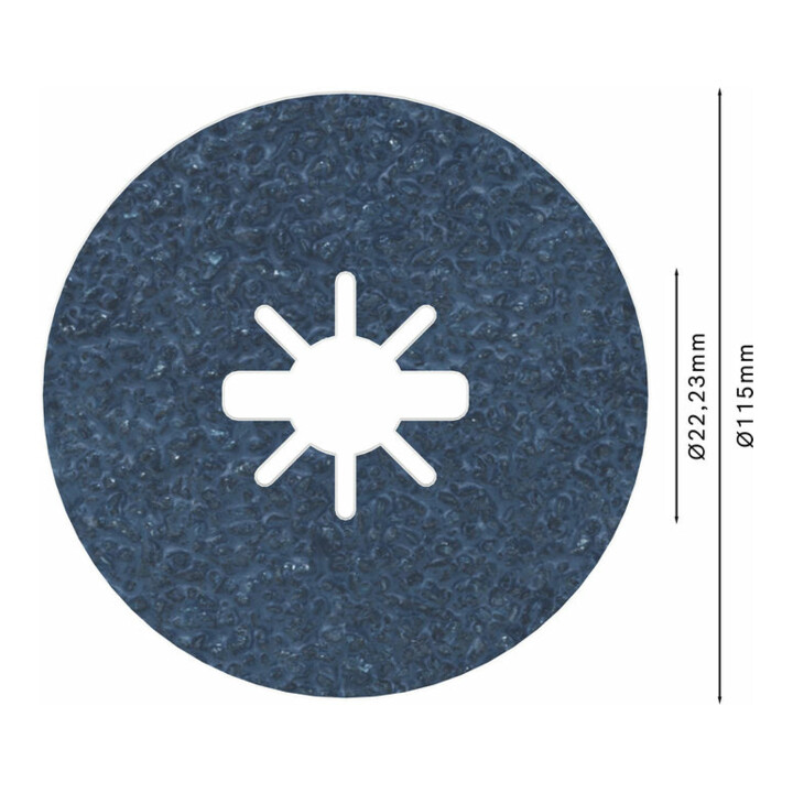 Disque fibre Bosch R574 Best for Metal X-LOCK 115 x 22,23 mm K 24