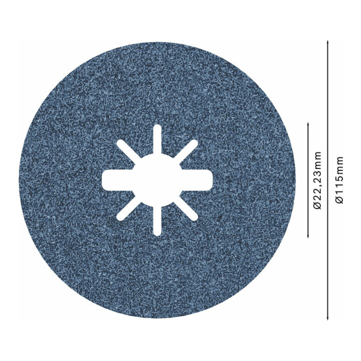 Disque fibre Bosch R574 Best for Metal X-LOCK 115 x 22,23 mm K 60
