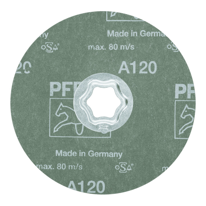 Disque fibre corindon PFERD COMBICLICK A120 pour applications universelles