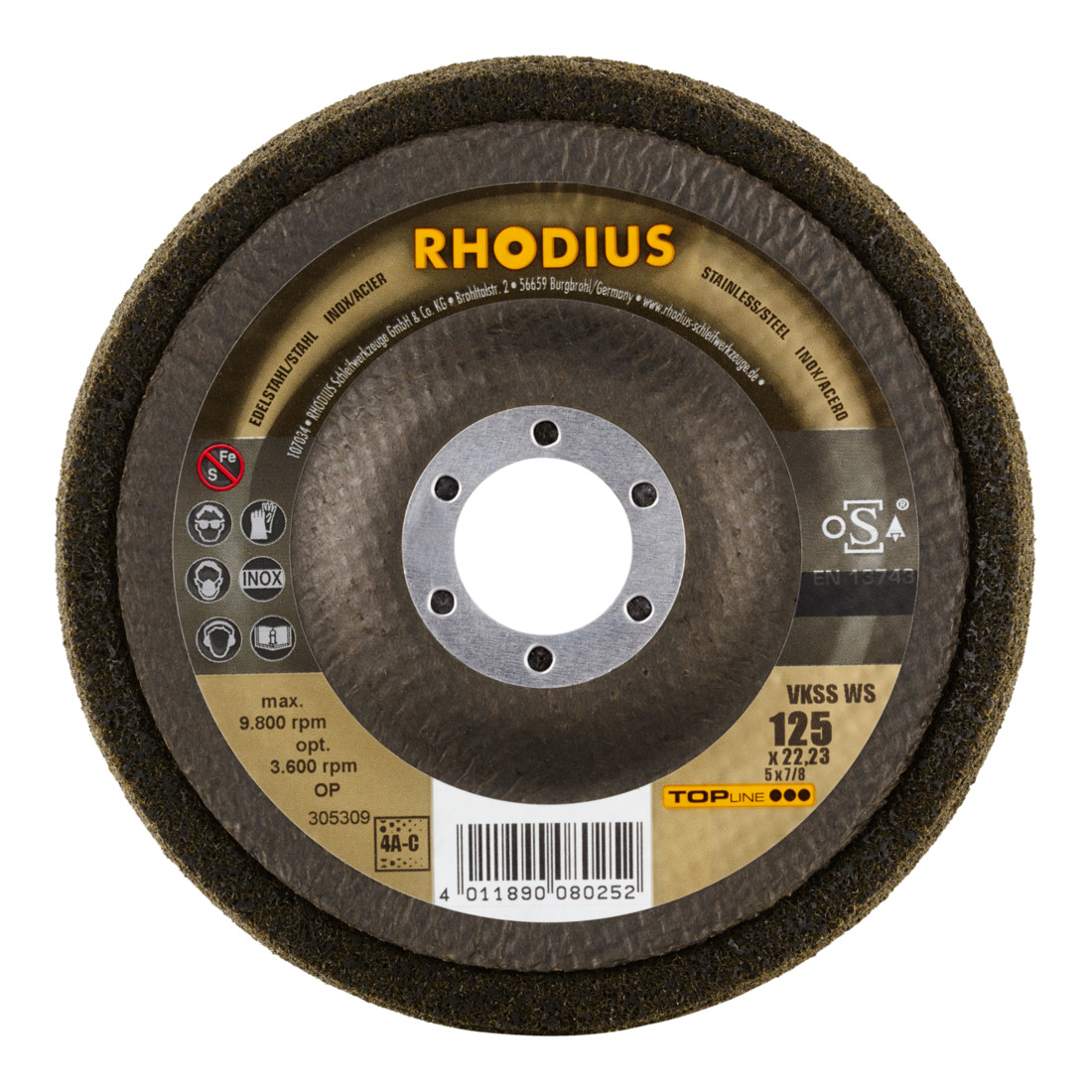 Disque non-tissé compact Rhodius VKSS WS