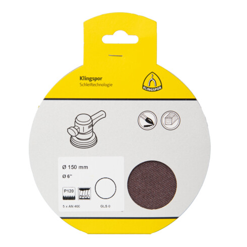 Klingspor AN 400 Disques à grille, emballés en libre-service dans un cavalier