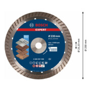 Disques à tronçonner diamantés Bosch EXPERT MultiMaterial, 230 x 22,23 x 2,4 x 15 mm-5