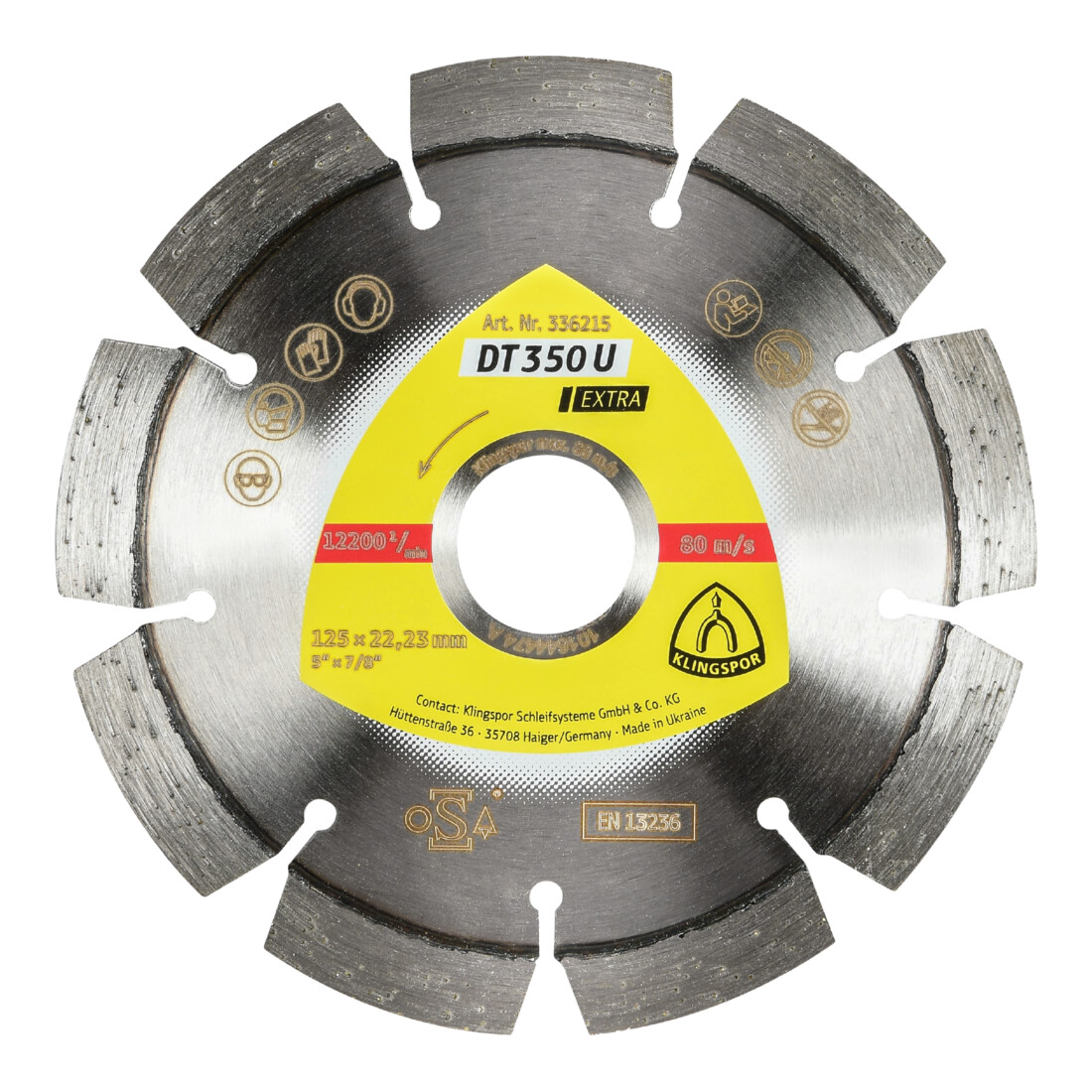 Disque à tronçonner diamanté Klingspor DT 350 U