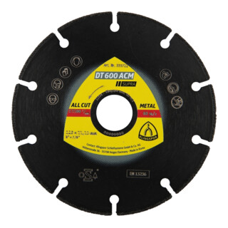 Disques à tronçonner diamantés Klingspor DT 600ACM 8 segments VG - brasés sous vide