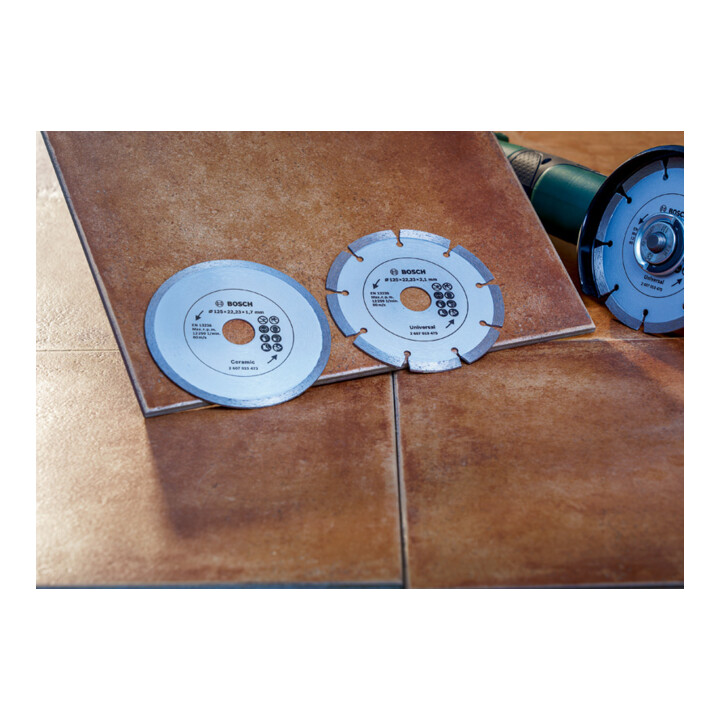 Disques à tronçonner diamantés pour carrelages et matériaux de construction, Ø 115 mm
