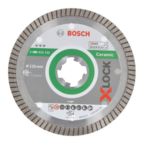 Disque diamanté Bosch X-LOCK Best for Ceramic Extra Clean Turbo