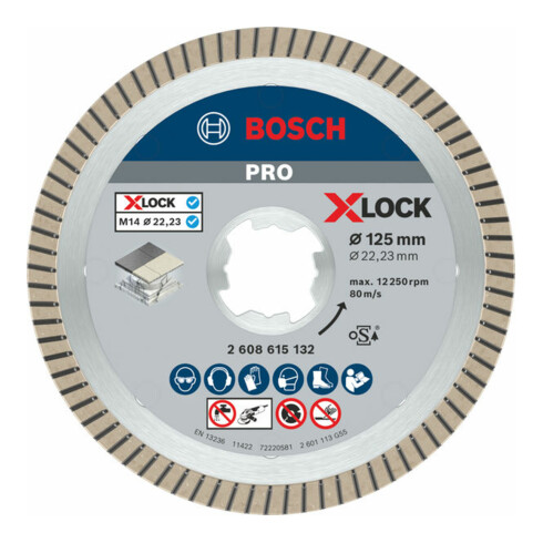 Disque diamanté Bosch X-LOCK Best for Ceramic Extra Clean Turbo
