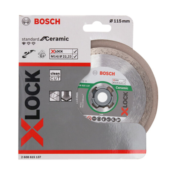 Disques à tronçonner diamantés X-LOCK Standard for Ceramic 115x22,23x1,6x7,5 115 x 22,23 x 1,6 x 7 mm