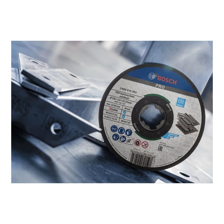 Disques à tronçonner droits X-LOCK Expert for Inox 125x1,6x22,23 mm AS 46 T INOX BF, 125 mm, 1,6 mm