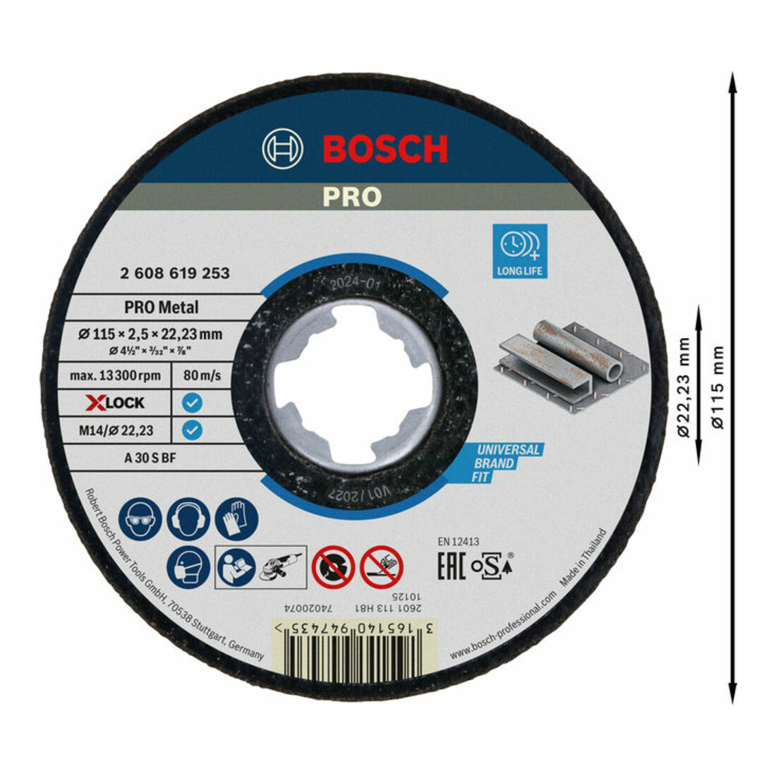 Bosch X-LOCK Cutting Disc Expert pour Métal A 30 S BF