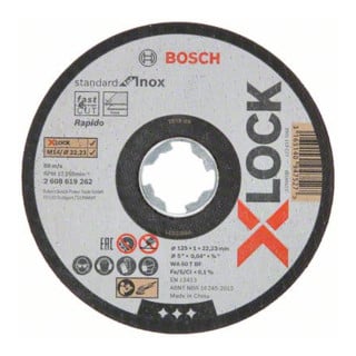 Disques à tronçonner droits Bosch X-LOCK Standard for Inox