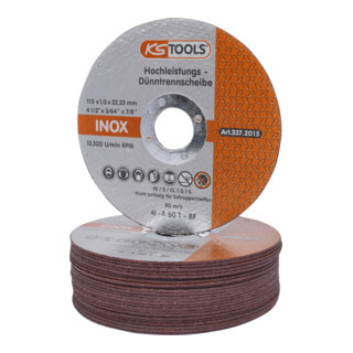 Disques à tronçonner haute performance KS Tools, 1mm