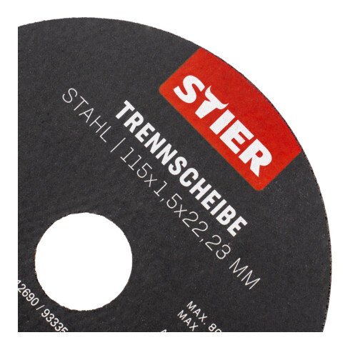 Disques à tronçonner STIER, acier, 25 pièces