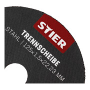 Disques à tronçonner STIER, acier, 125 x 1,5 x 22,23, forme 41, droits, 25 pièces-5
