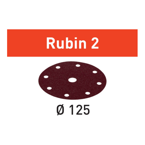 Disques abrasifs Festool STF D125/8 P220 RU2/50 Rubin 2