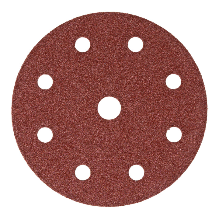 Disques abrasifs pour le bois STIER D125 / P100 / 8 trous, 25 pièces