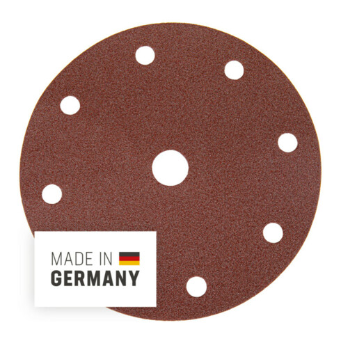 Disques abrasifs pour le bois STIER D125 / P100 / 8 trous, 25 pièces