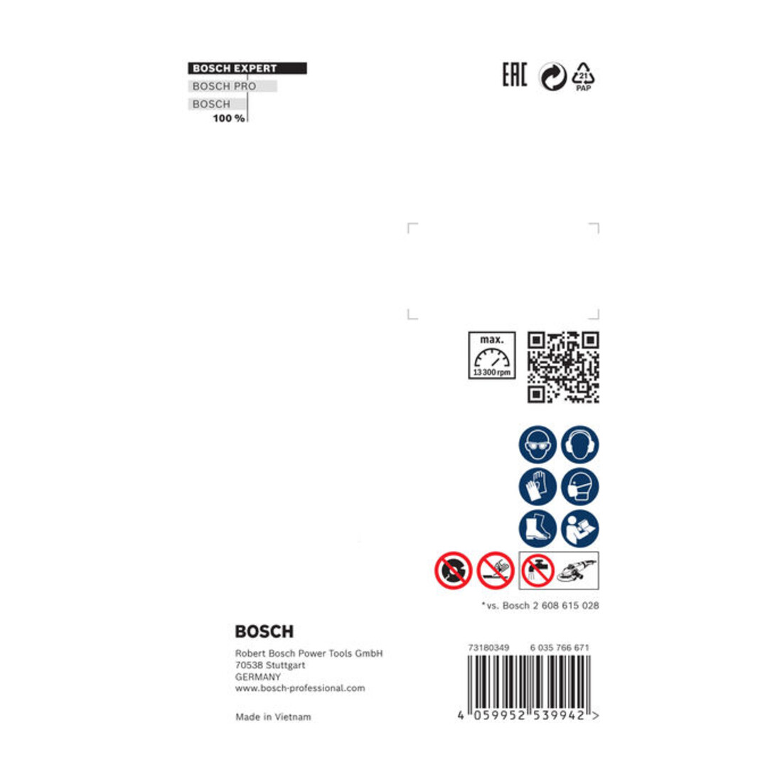 Disques de coupe diamantés Bosch Expert MultiMaterial, 115 x 22,23 x 2,2 x 12 mm