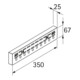 Distanzleiste Ku.L.270,300,350,400,450,500,550,650mm HETTICH-2