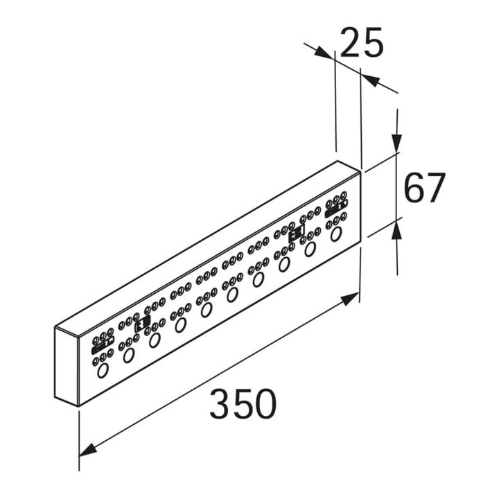 Distanzleiste Ku.L.270,300,350,400,450,500,550,650mm HETTICH
