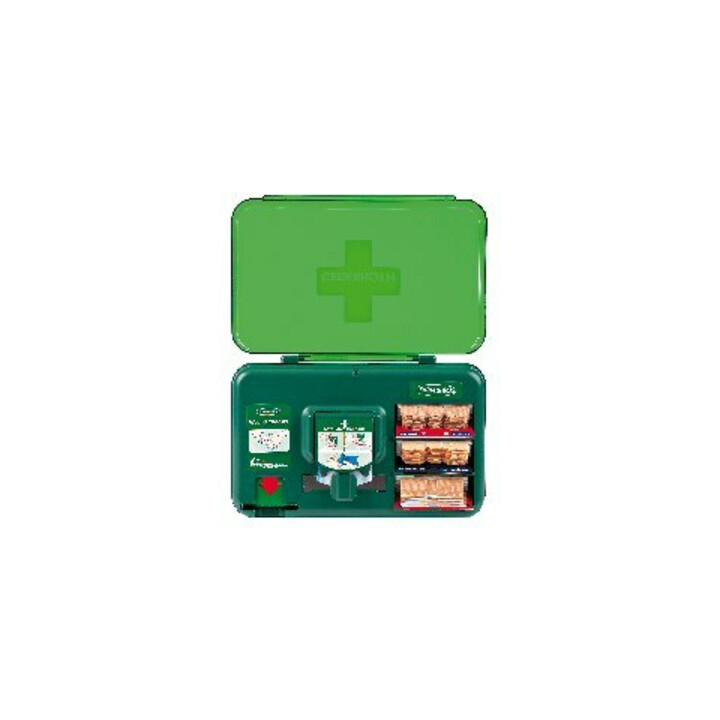 Distributeur de soins des plaies B306×H155×P155 env. vert, transparent