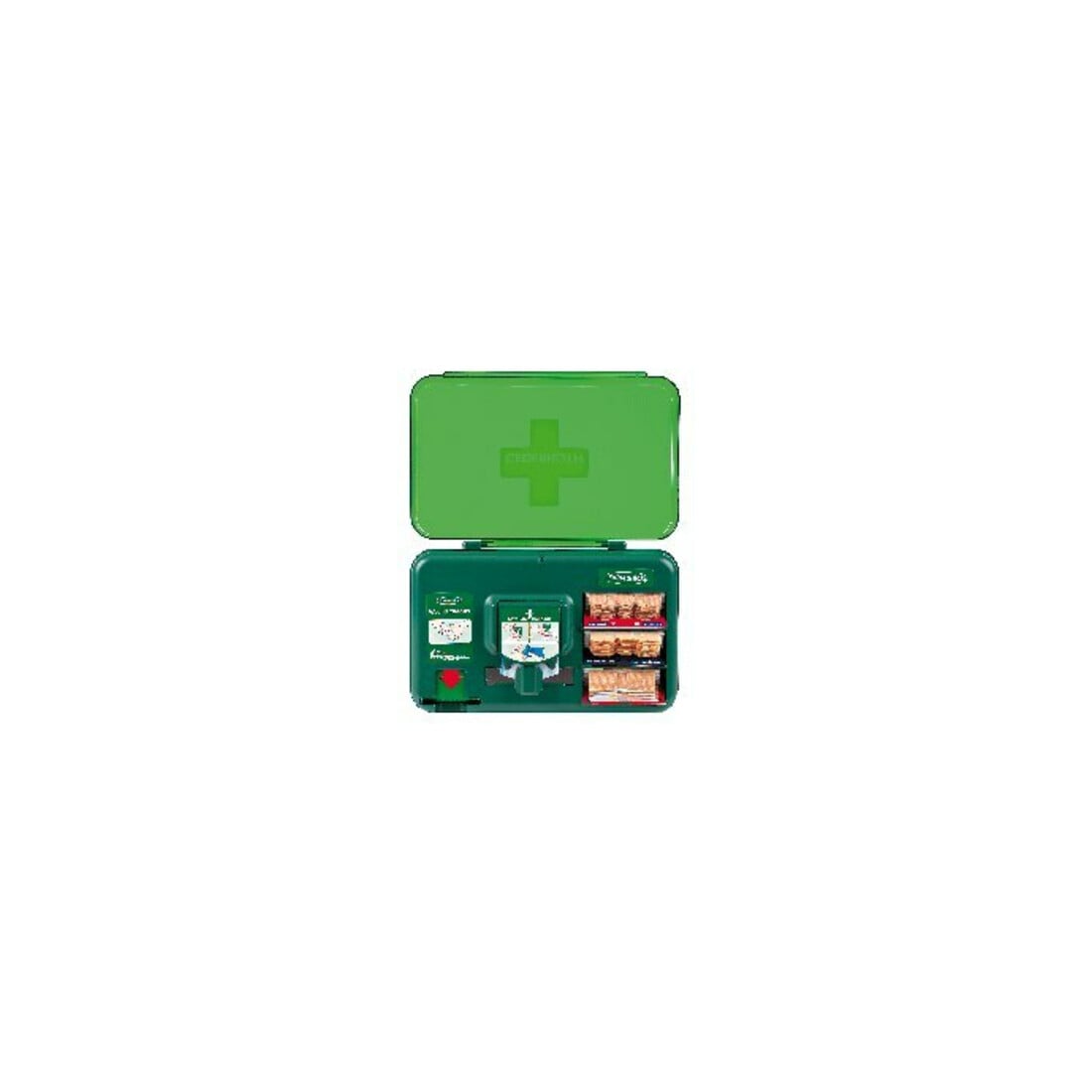 Distributeur de soins des plaies B306×H155×P155 env. vert, transparent