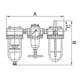 Distributeur pneumatique standard filetage mm 15,39 semi-automatique BG I 3-pcs.-3