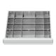 STIER Divisorio per cassetti divisorio in metallo BLH 100/125 mm dimensioni interne 500x450 mm 20 scomparti 6 x TW 75-1