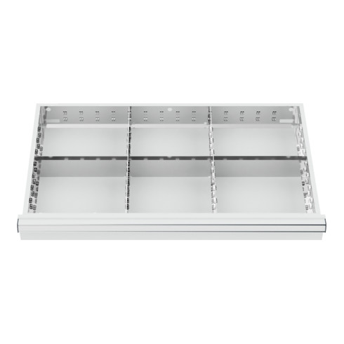 STIER Divisorio per cassetti divisorio in metallo BLH 150/175 mm dimensioni interne 800x450 mm 6 scomparti