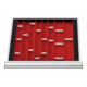 STIER Divisorio per cassetti per pannelli a conche BLH 50 mm dimensioni interne 500x450 mm 3 pannelli a conche con 2 conche-1