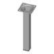 DIY, Pied de meuble sous-meuble 11101, diamètre 25/25, 25x1,2x200mm gris, aluminium blanc-1