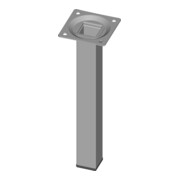 DIY, Pied de meuble sous-meuble 11101, diamètre 25/25, 25x1,2x200mm gris, aluminium blanc