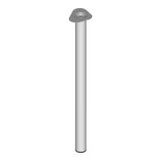 DIY, Pied de meuble sous-meuble 11102, diamètre 60x900mm argenté