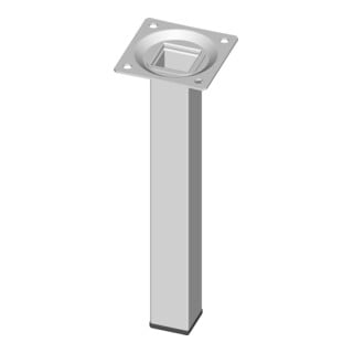 DIY, Pied de meuble sous-plan 11101 25x1,2x200mm, diamètre 25/25 blanc