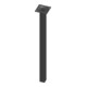 DIY, Pied de meuble sous-plan 11101 25x1,2x400mm, diamètre 25/25 noir-1