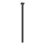 DIY, Pied de meuble sous-plan 11101 25x1,2x800mm, diamètre 25/25 noir