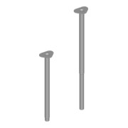 DIY, Pied de meuble sous-plan 11133, diamètre 59x800-1200mm argenté