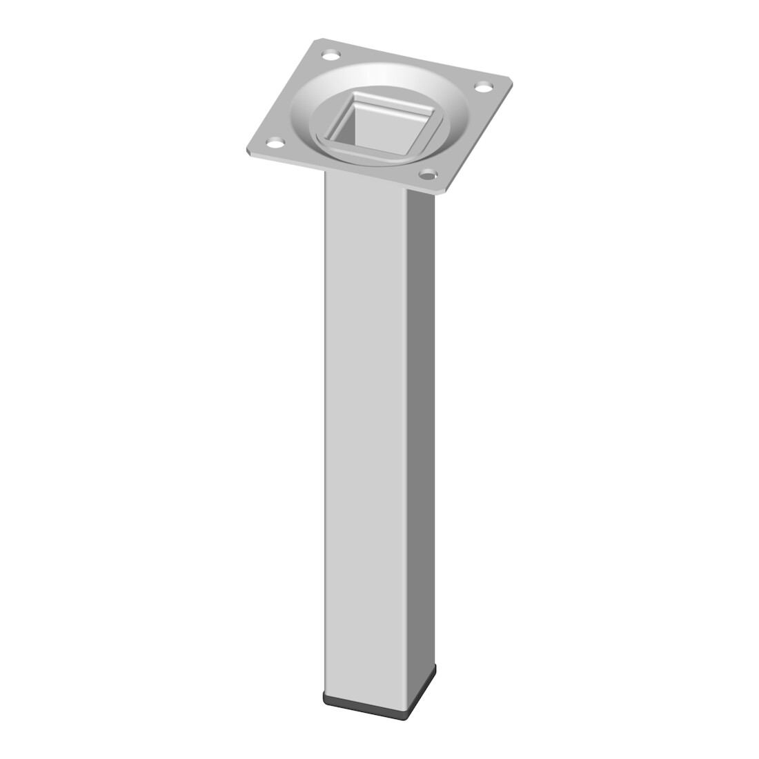 DIY, Unterbau-Möbelfuß 11101 25x1,2x200mm, Durchmesser 25/25 weiß