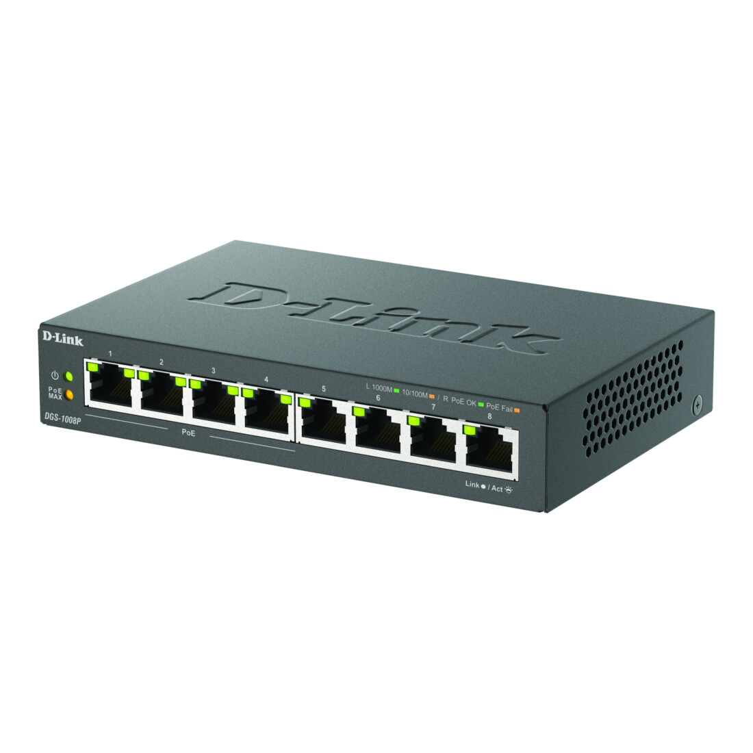 DLink 8 ports Gigabit Switch PoE Layer 2 DGS-1008P/E
