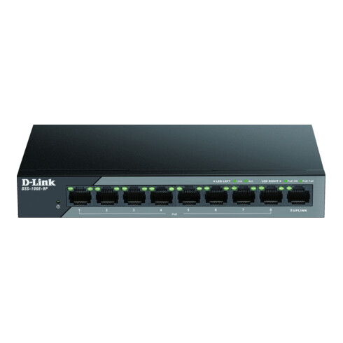 DLink Deutschland PoE Gigabit-Switch 9-Port Desktop DSS-100E-9P