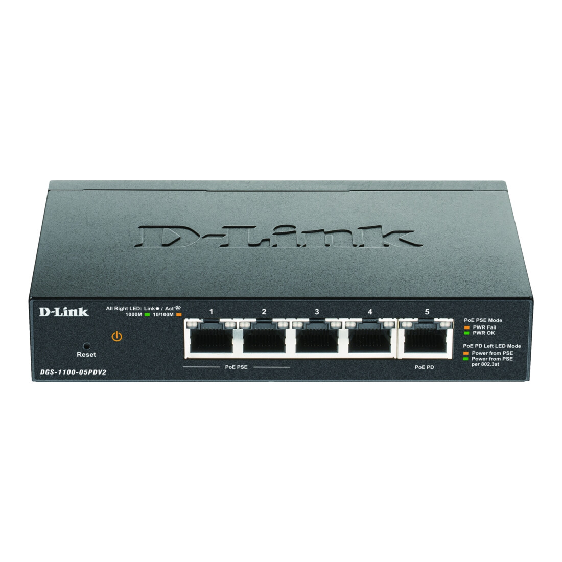DLink Gigabit Smart Switch 5 ports PoE DGS-1100-05PDV2