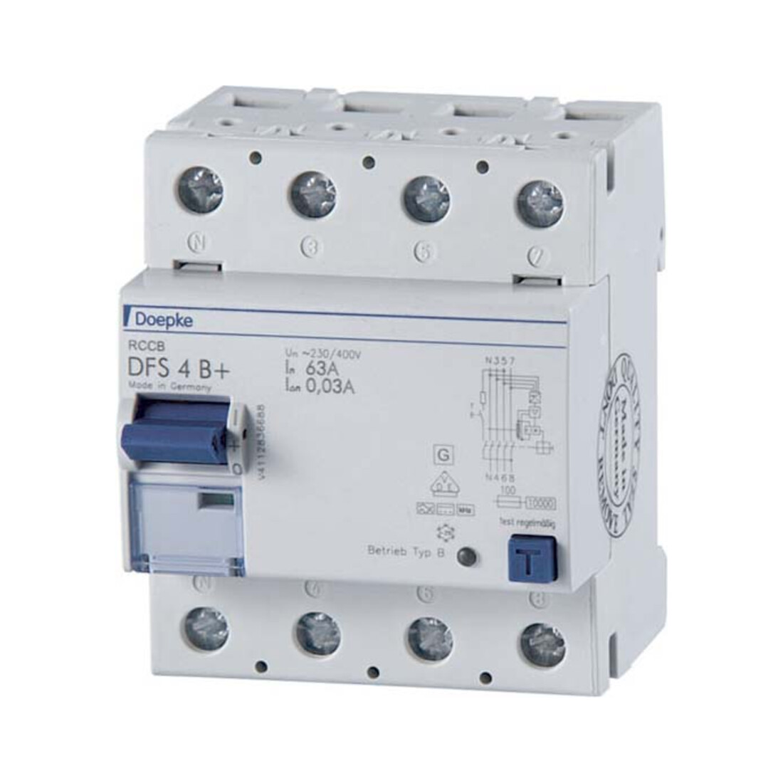 Doepke Disjoncteur différentiel FI DFS4 040-4/0,30-B+