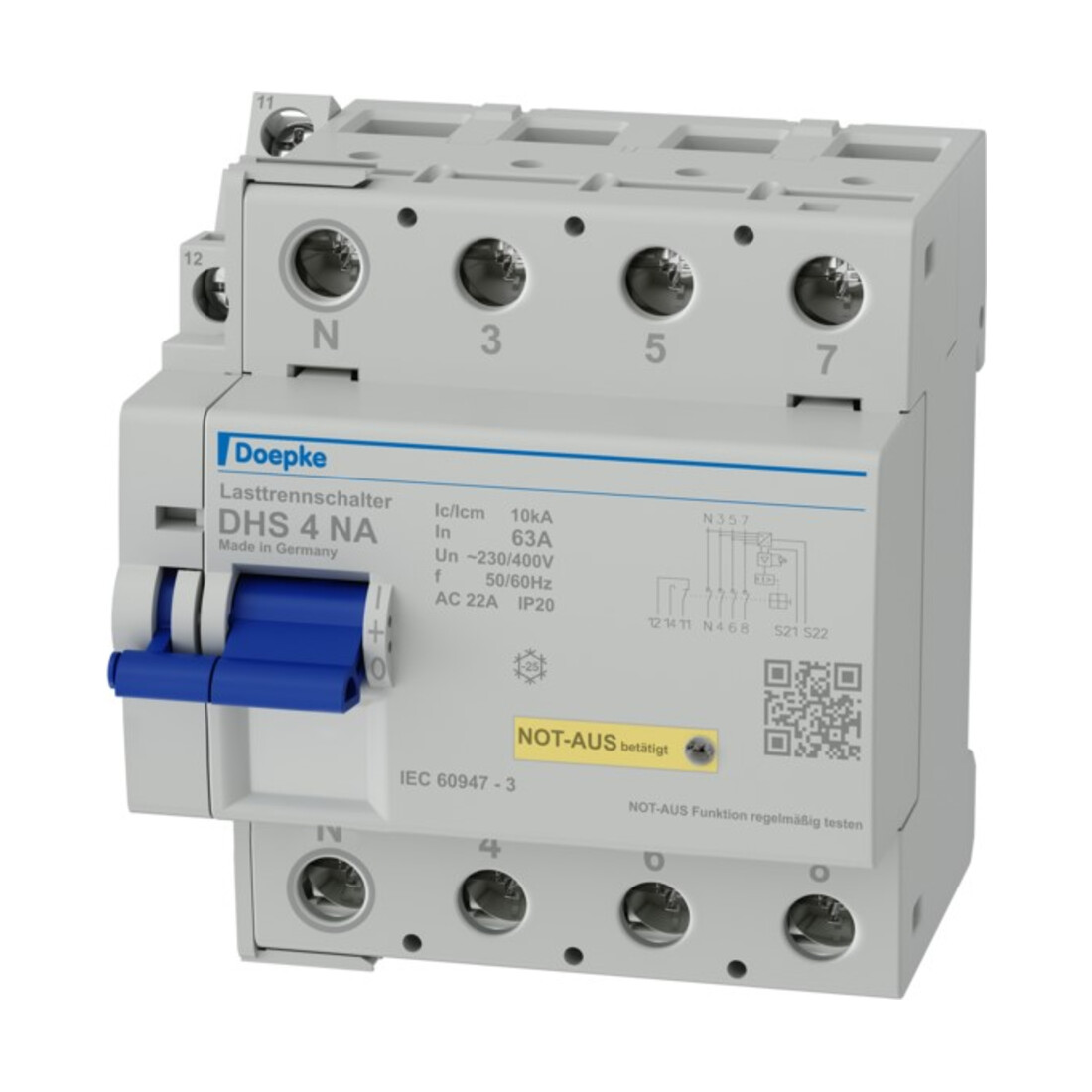 Doepke Hauptschalter mit Not-aus-Funktion DHS 4-063 NA